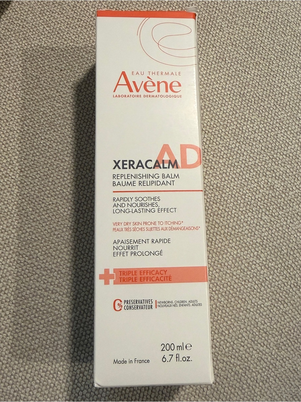 Avene XeraCalm AD Replenishing Balm 6.7 oz NEW